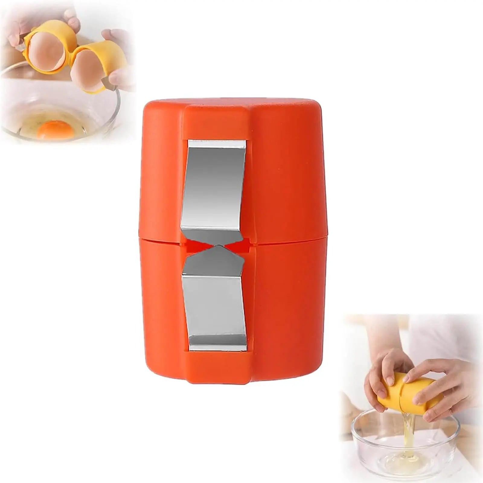 1/2 piezas Abridor de cáscaras de huevo de mano Multifuncional Cortador y separador de huevos crudos Gadget esencial de cocina para cocinar